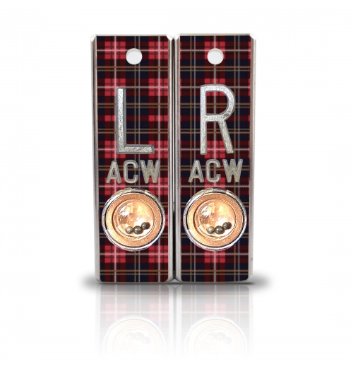 Aluminum Position Indicator X Ray Markers- Plaid Graphic Pattern